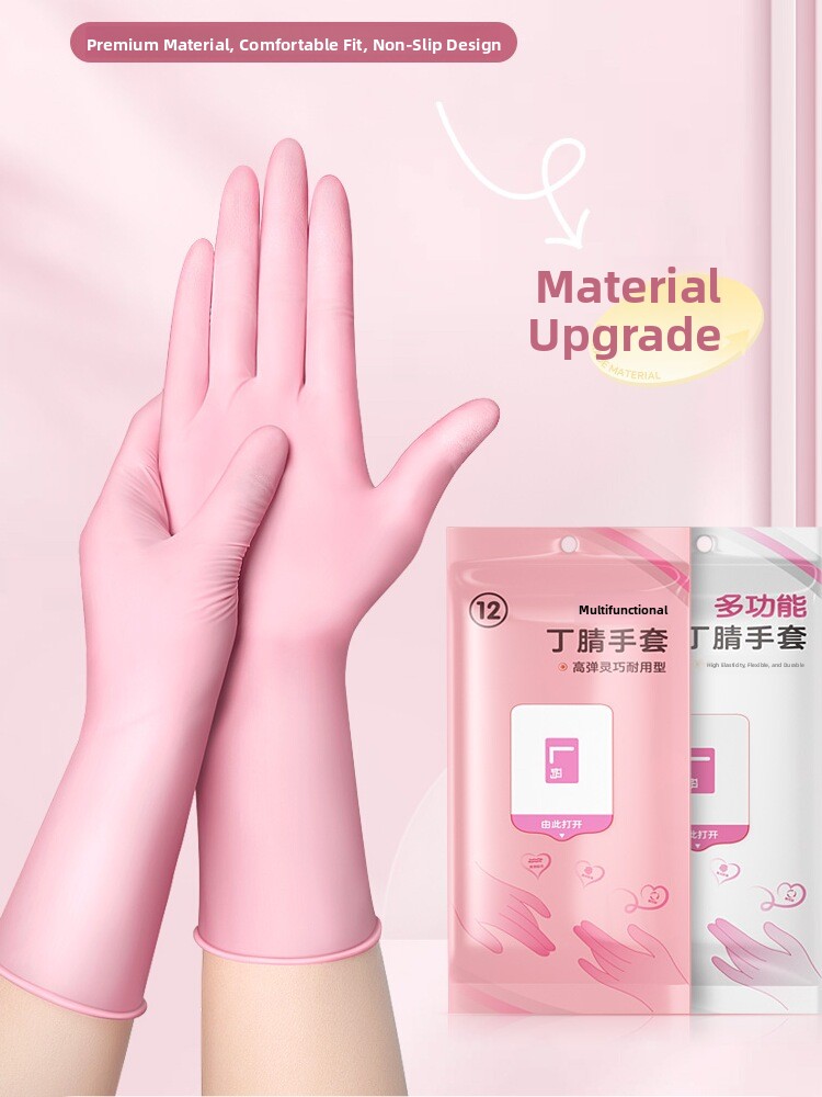 Disposable Gloves Nitrile - Durable Nitrile Gloves Waterproof Kitchen Dishwashing