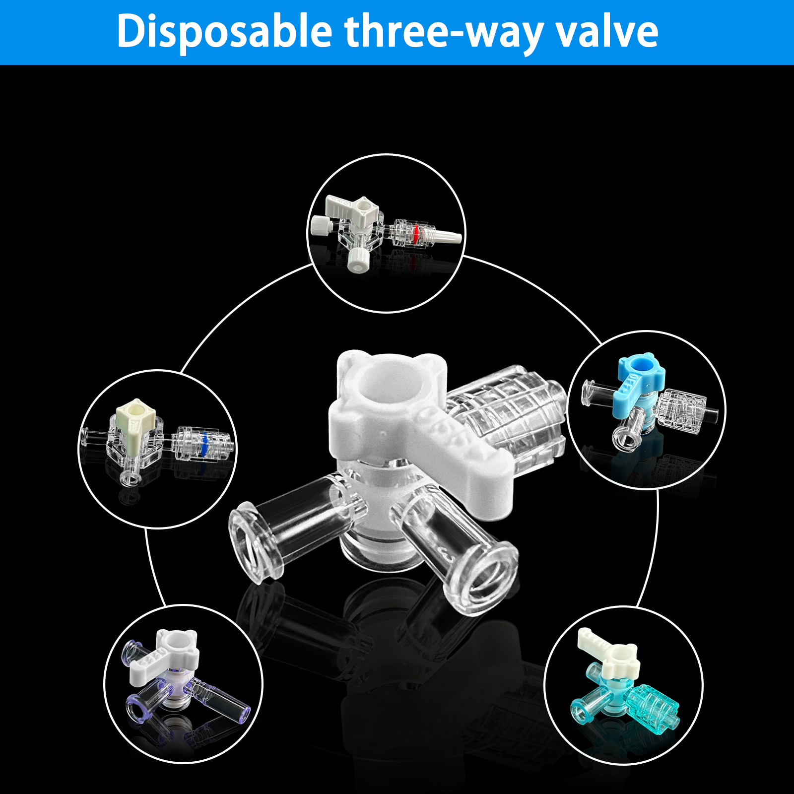 50 Three-Way Stopcock Valves,  – обзор и цена Medical Laboratories