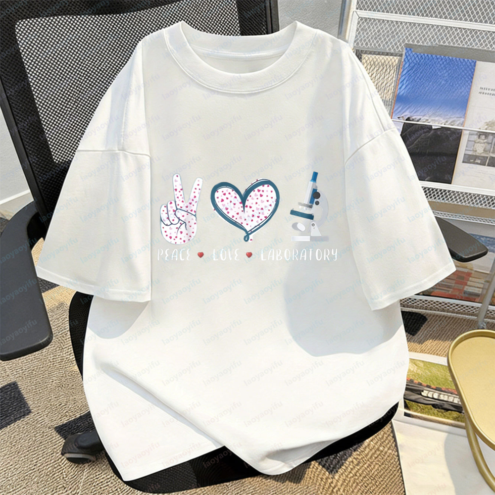 Lab Worker T-Shirt Peace Love  – обзор и цена Medical Lab Worker