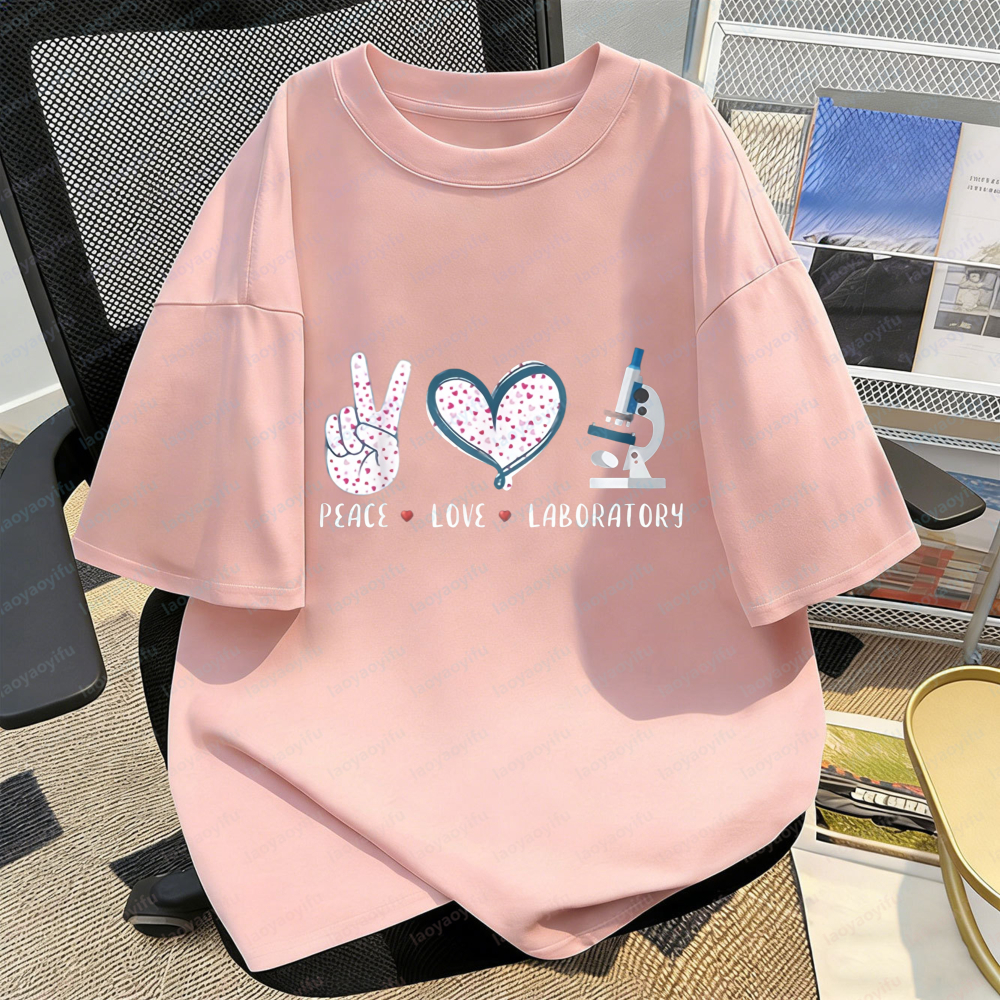 Lab Worker T-Shirt Peace Love  – обзор и цена Medical Lab Worker