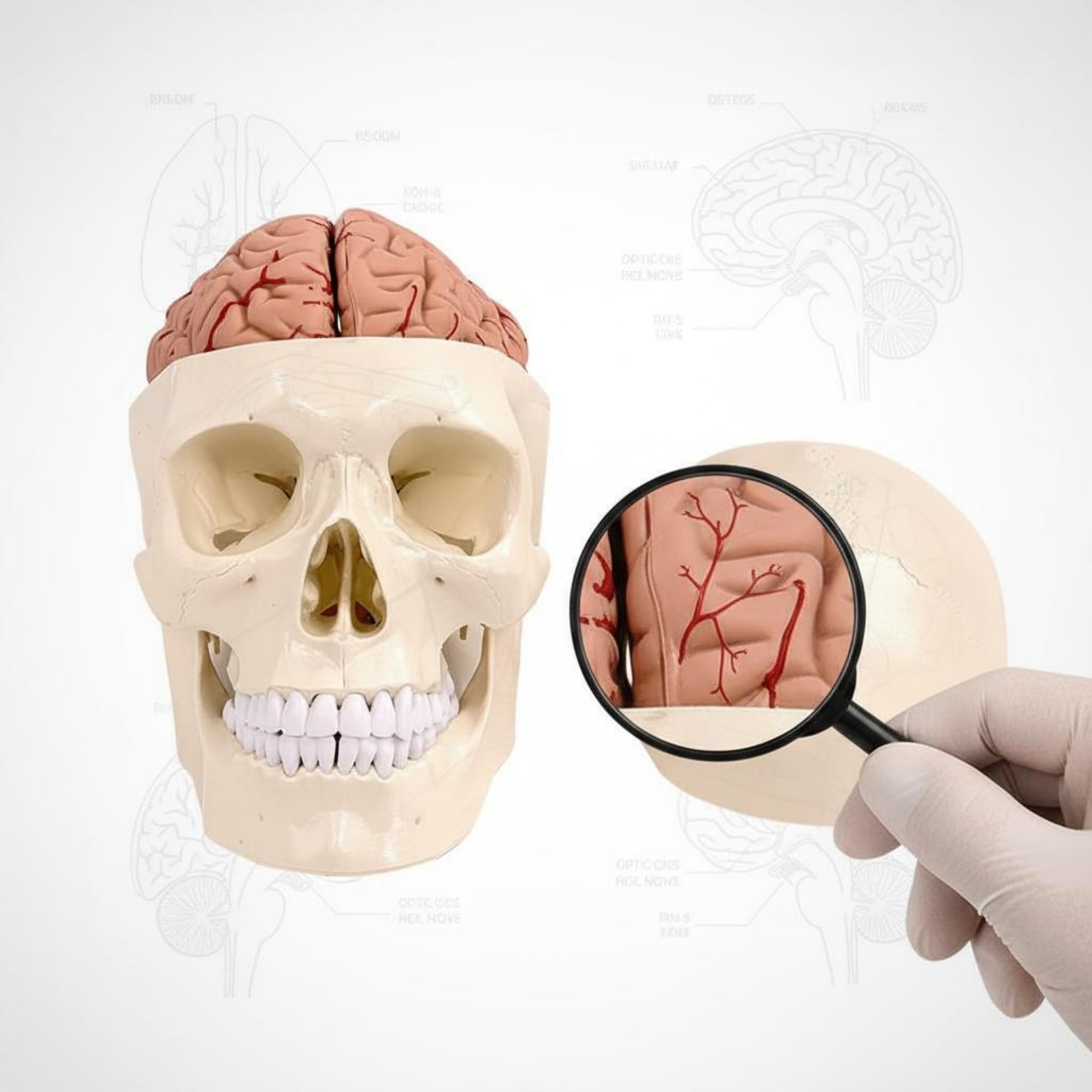 Human Skull and Brain Model Li – обзор и цена Medical Lab Study