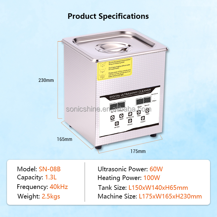 SN-08B 1.3L Electric Ultrasoni – обзор и цена Medical Lab Ultrasound