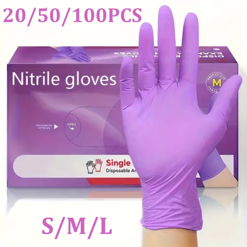 50/100PCS Violet Nitrile Glove – обзор и цена Disposable Gloves Nitrile