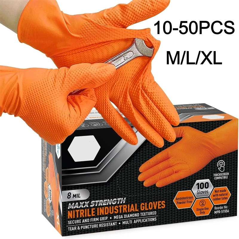 Heavy Duty Orange Nitrile Glov – обзор и цена Disposable Gloves Nitrile