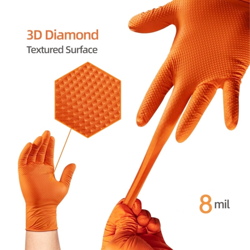 Heavy Duty Orange Nitrile Glov – обзор и цена Disposable Gloves Nitrile